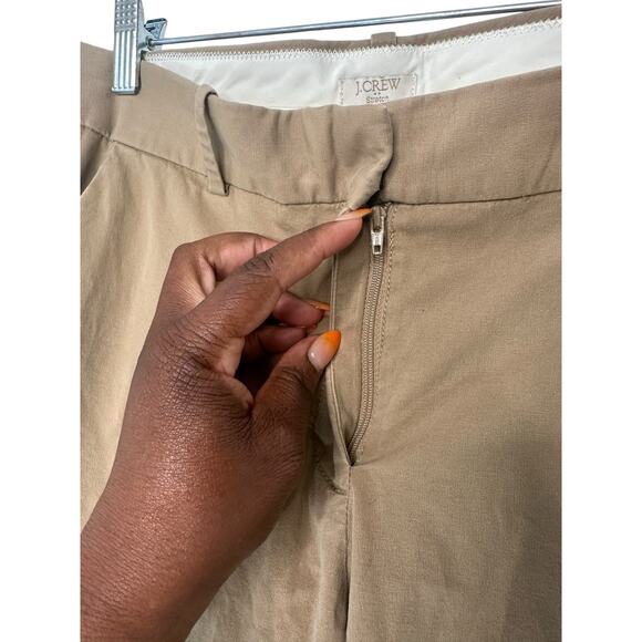 J.Crew Addison Chino Pant British Khaki Office‎ Work Career Straight Leg Size 8 - Picture 5 of 12